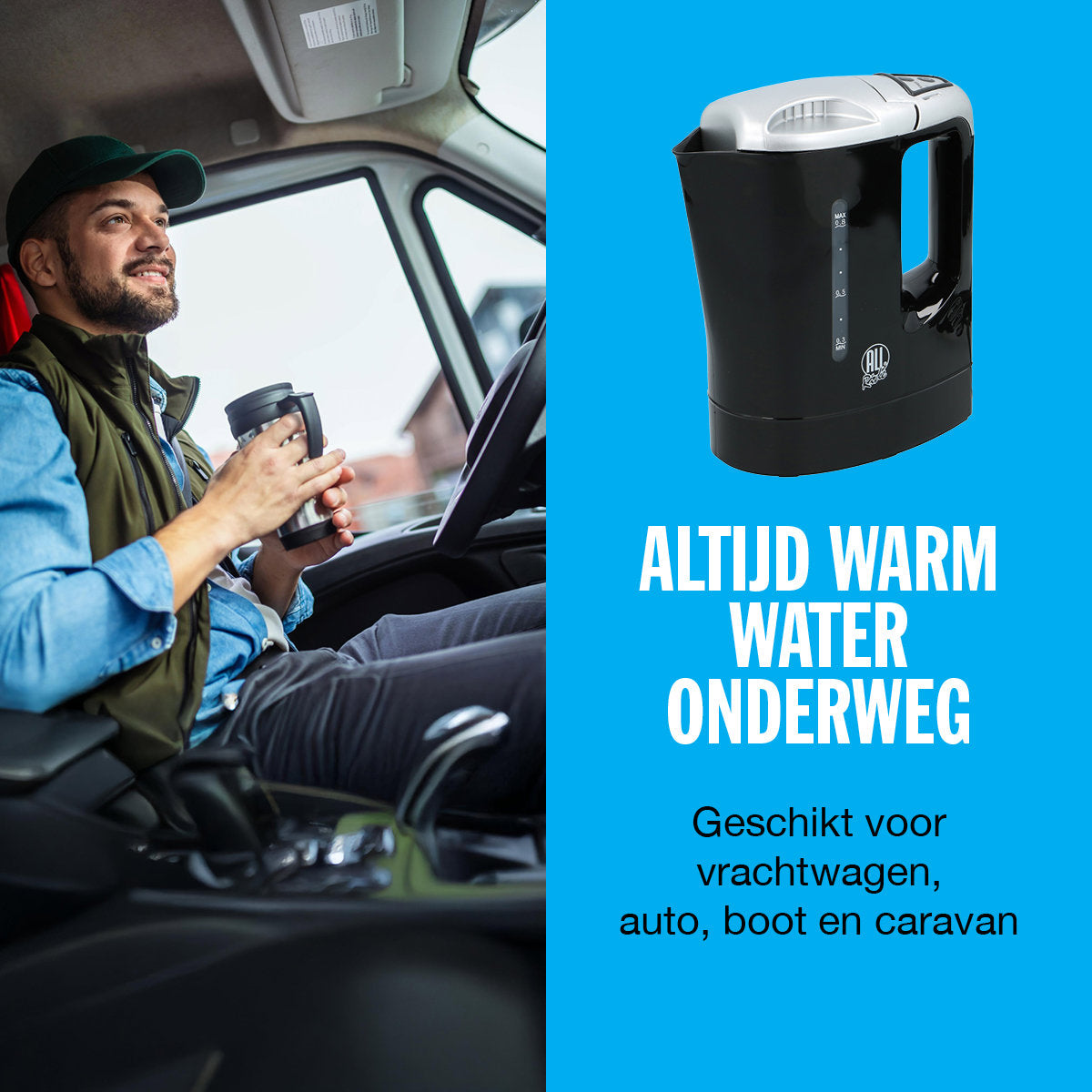 All Ride Reis Waterkoker 24 Volt - Waterkoker 0,8L - maximondo