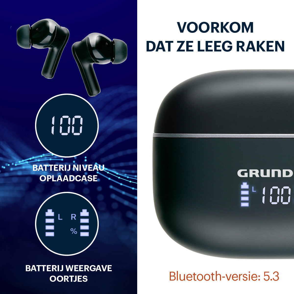 Grundig Draadloze Oordopjes 6,5 Uur - maximondo