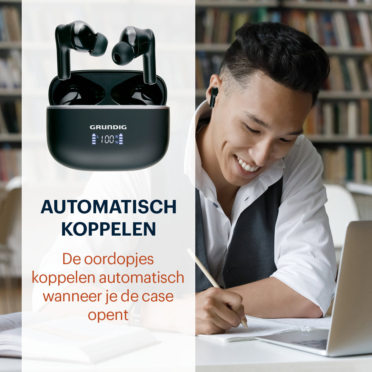 Grundig Draadloze Oordopjes 6,5 Uur - maximondo