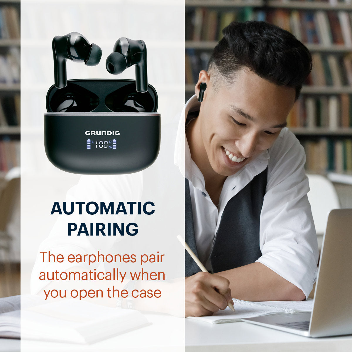 Grundig Draadloze Oordopjes 6,5 Uur - maximondo