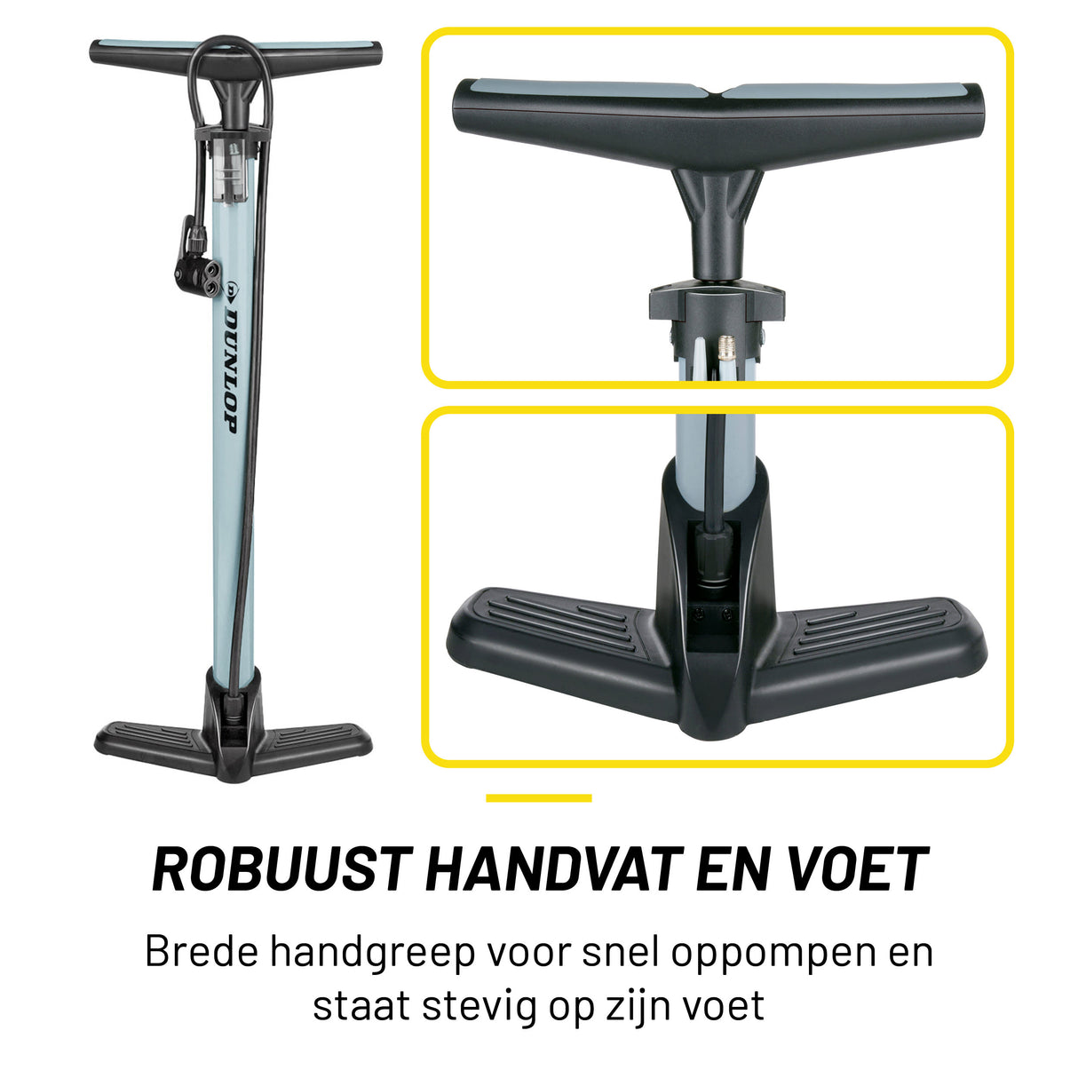 Dunlop Fietspomp voor Dunlop, Schrader en Frans Ventiel - maximondo