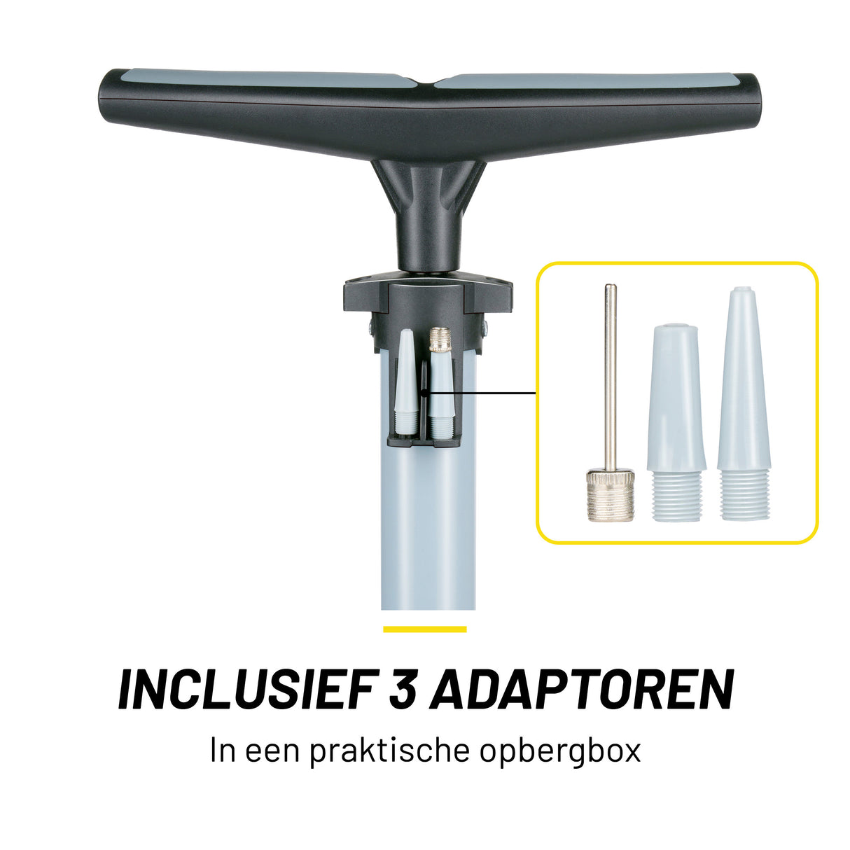 Dunlop Fietspomp voor Dunlop, Schrader en Frans Ventiel - maximondo