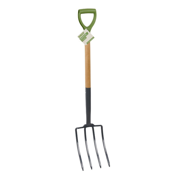 Kinzo Spitvork 4 Tanden met Houten Steel - maximondo