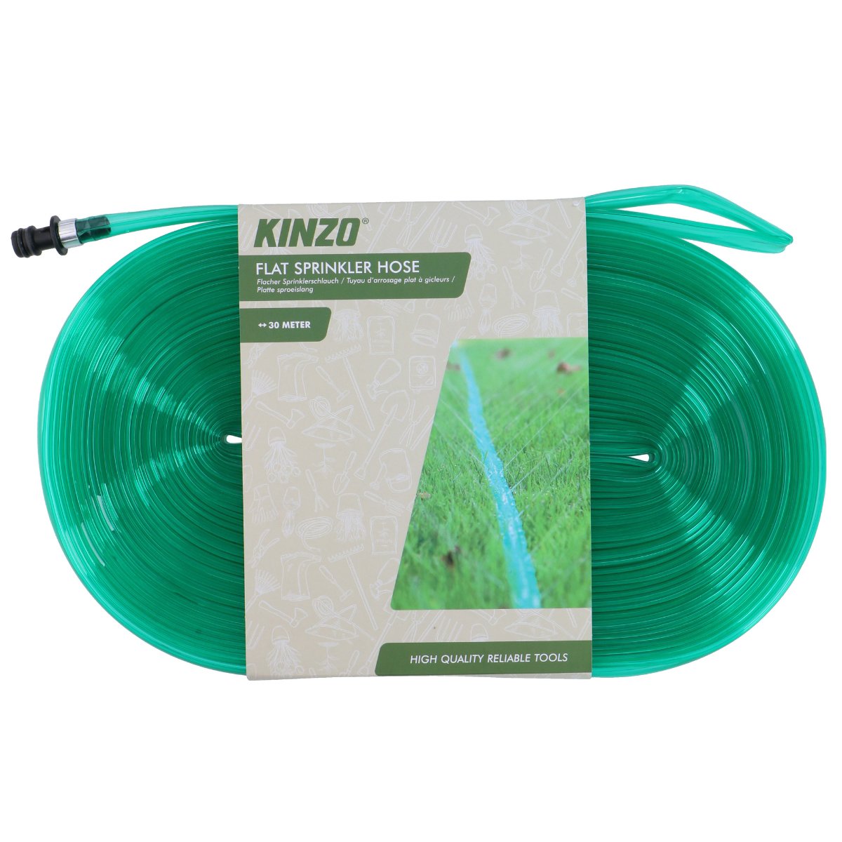 Kinzo Sproeislang 30M Plat - maximondo