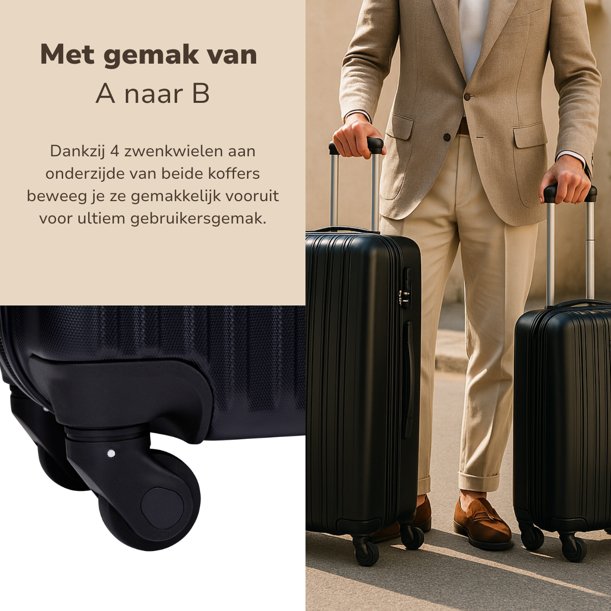 Slazenger Kofferset 2 Delig Zwart - maximondo