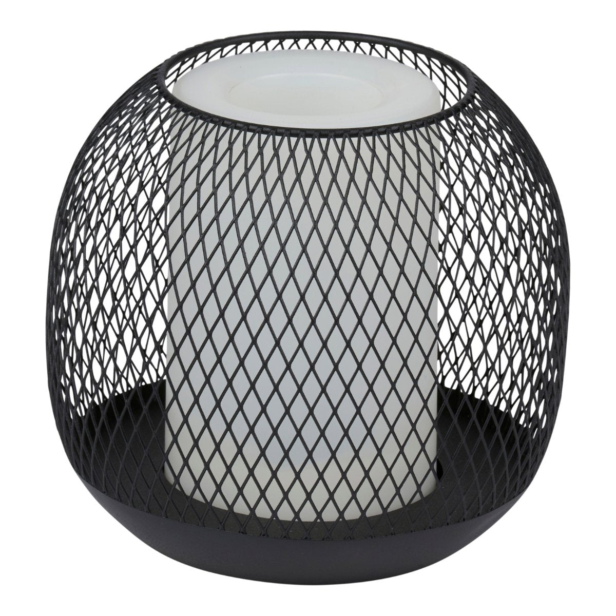 Grundig Solar Tafellamp - Zwarte Metalen Lantaarn - 13x14 cm - maximondo