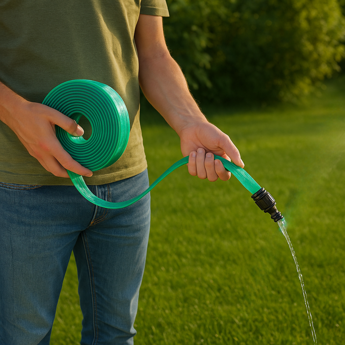 Kinzo Platte Sproeislang 25M - Sproeislang voor Gazon - maximondo