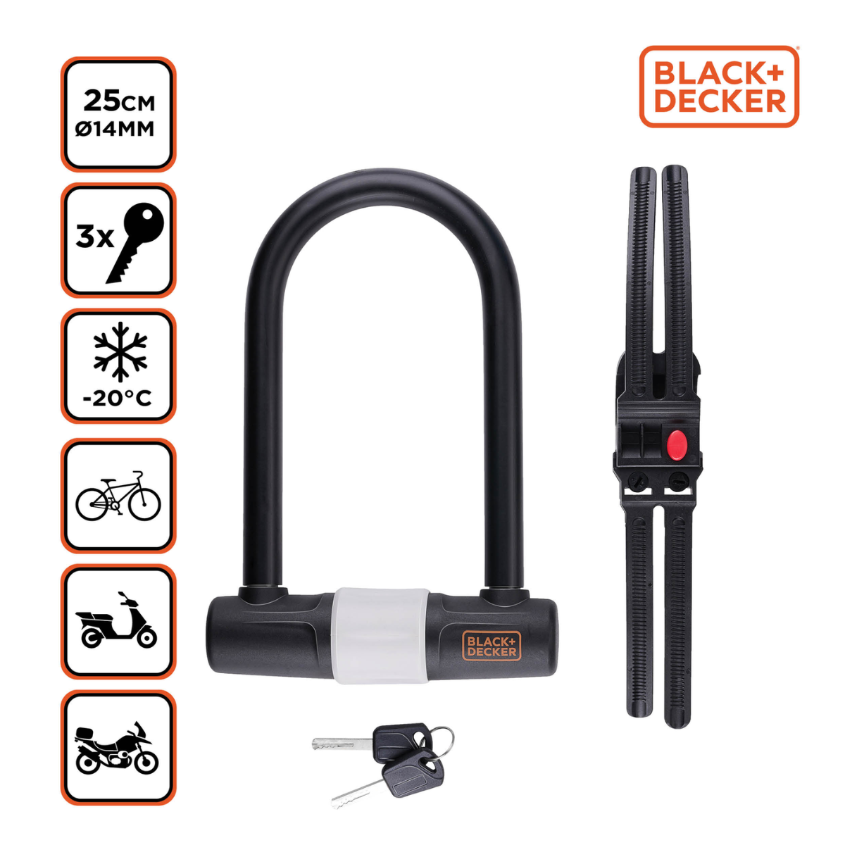 BLACK+DECKER Beugelslot incl. Sleutels - maximondo