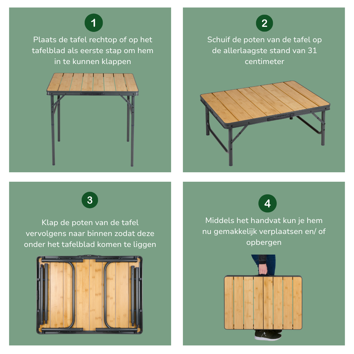 Camp Active Opvouwbare Campingtafel - maximondo