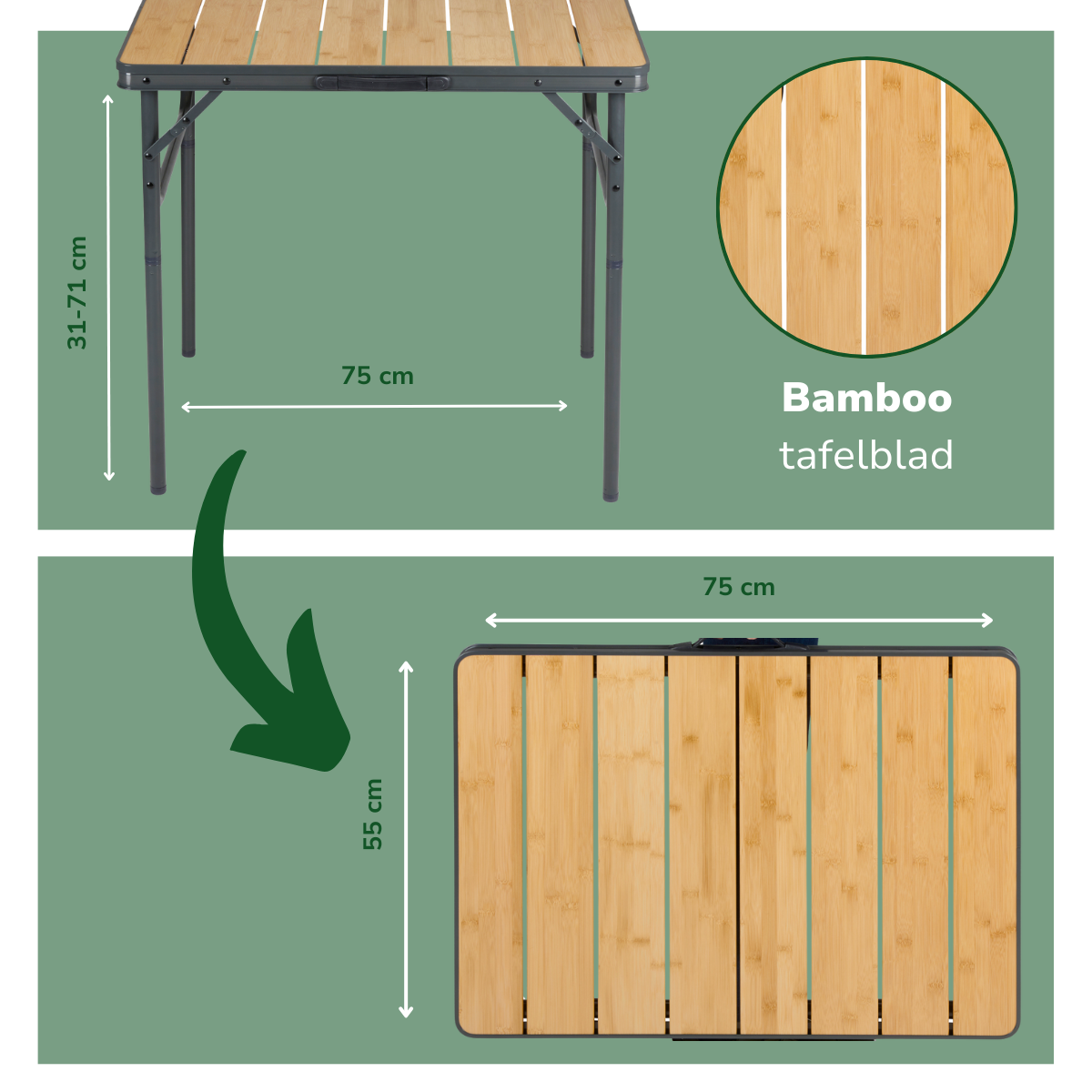 Camp Active Opvouwbare Campingtafel - maximondo