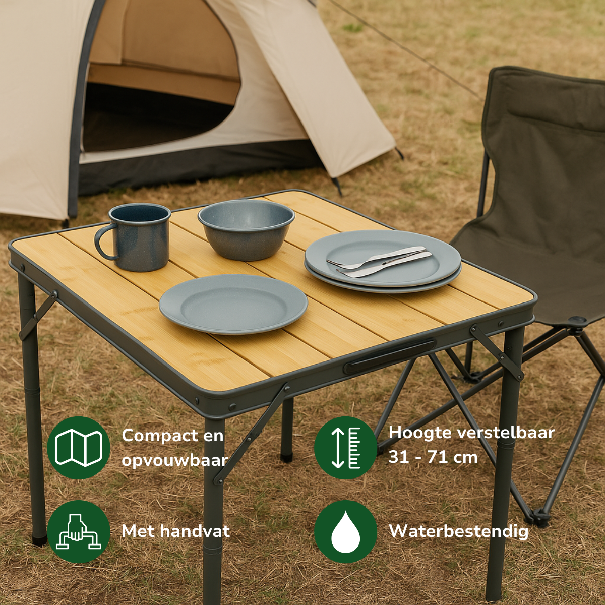 Camp Active Opvouwbare Campingtafel - maximondo
