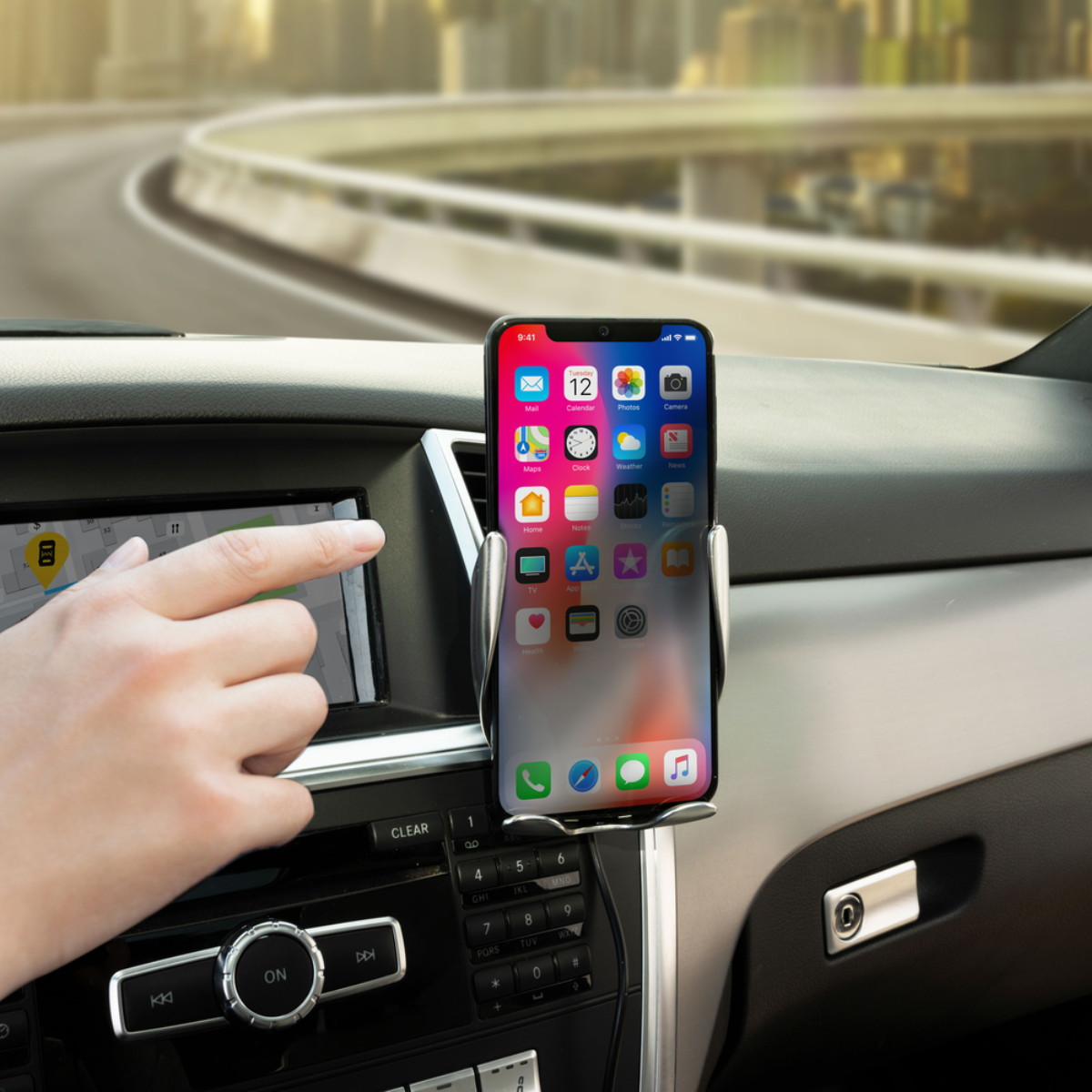 Dunlop Telefoonhouder Draadloos - maximondo