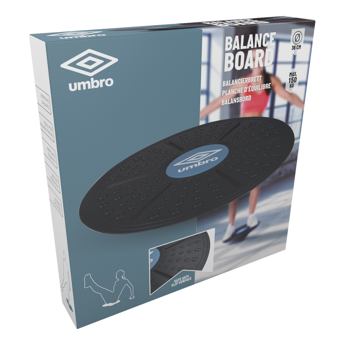 Umbro Balansbord Zwart/Blauw - maximondo
