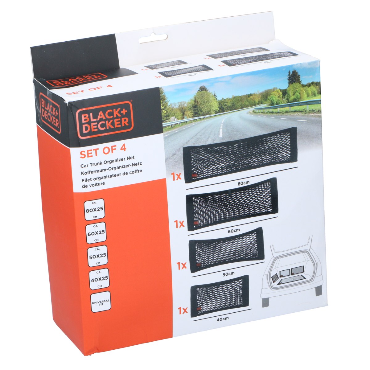 BLACK+DECKER Bagagenet Auto 4Delig. - maximondo