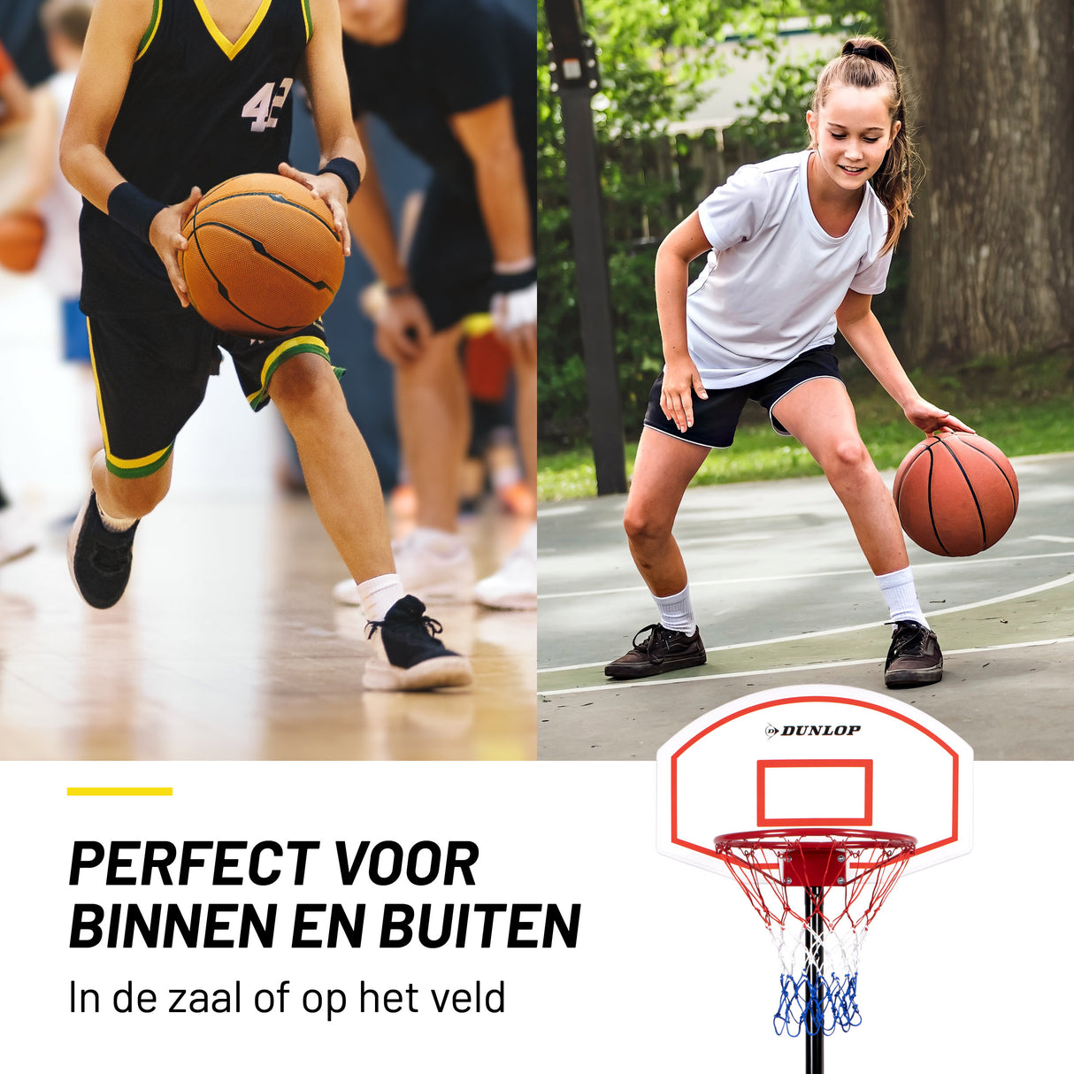Dunlop Basketbal Verstelbare Basketbal Standaard 165-205 cm - maximondo
