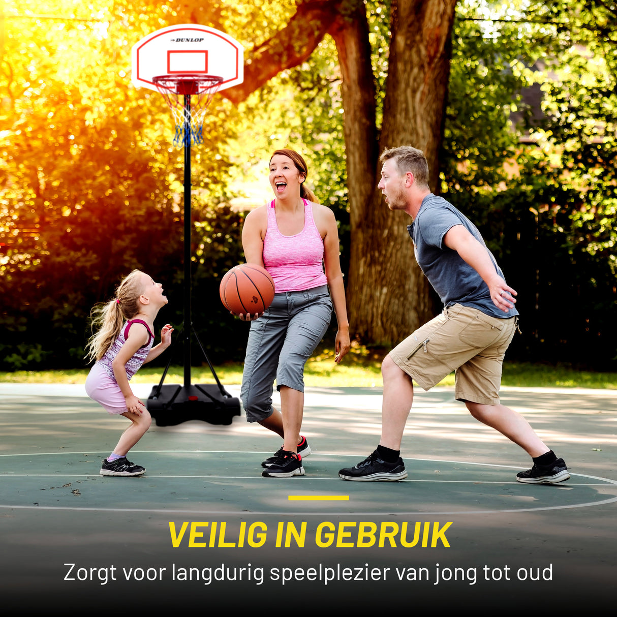 Dunlop Basketbal Verstelbare Basketbal Standaard 165-205 cm - maximondo