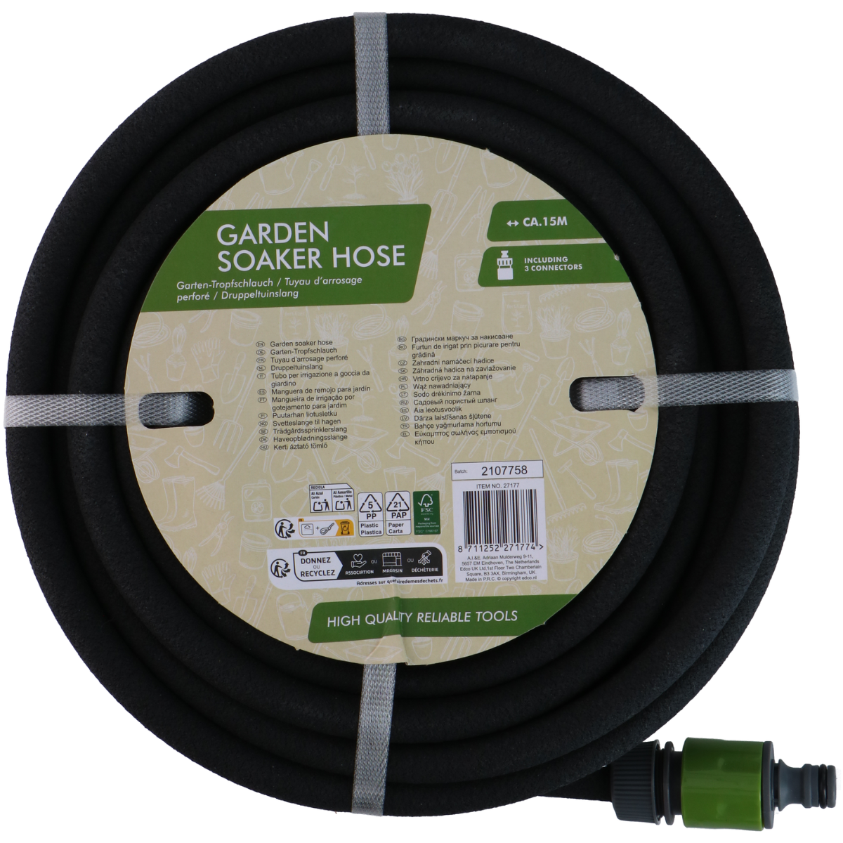 Kinzo Druppelslang 15M Ø14mm - maximondo