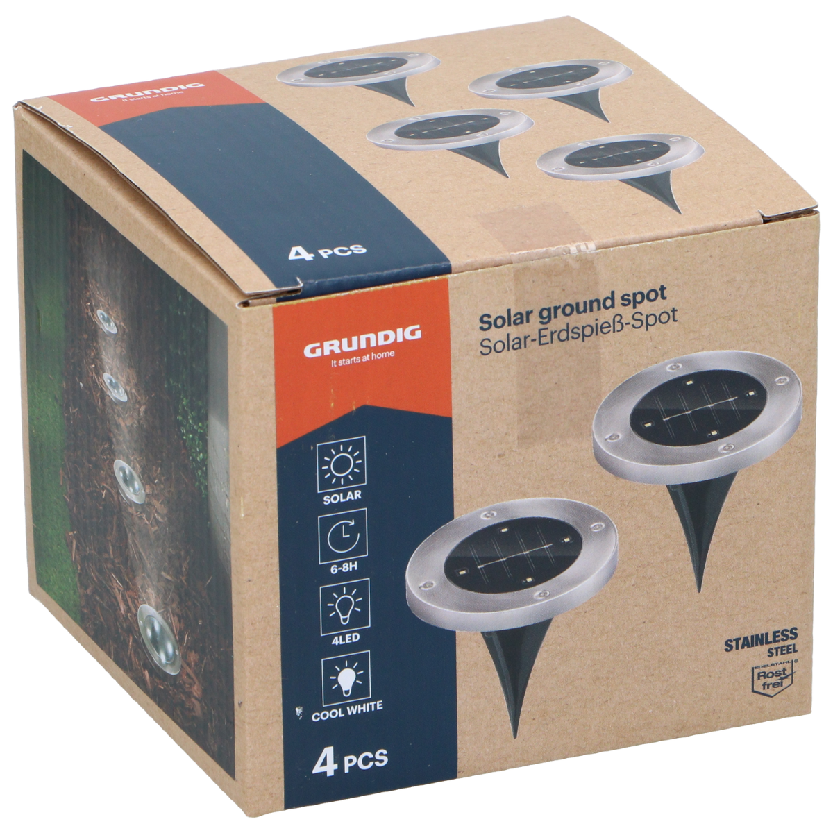 Grundig Solar Tuinverlichting Set van 4 - maximondo