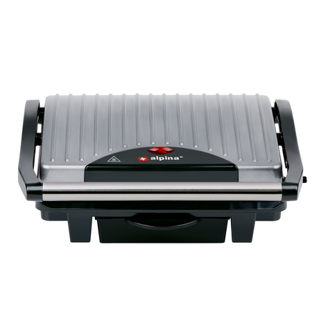 alpina Tosti Ijzer 1000W Contact Grill - Grijs - maximondo