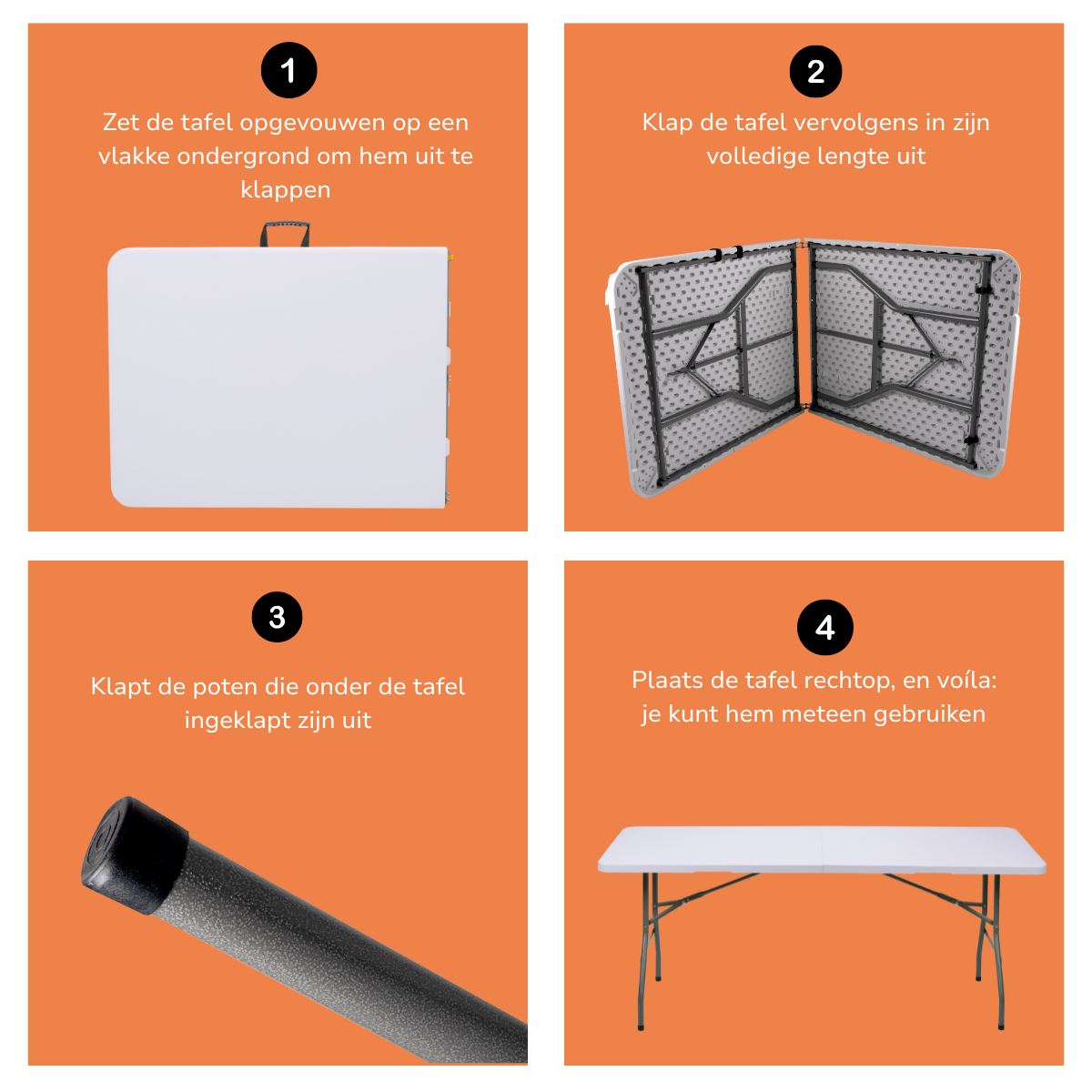 Opvouwbare Tafel Inklapbare Tafel 180x74x74 cm