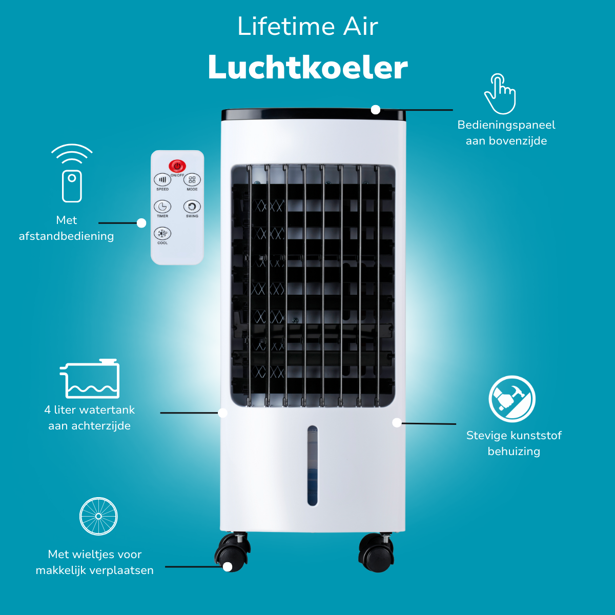 Lifetime Air Aircooler - Ventilator, Luchtkoeler - maximondo