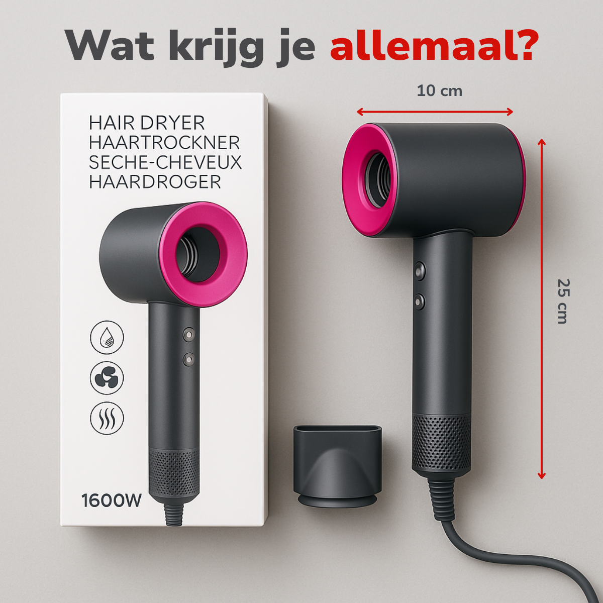 alpina Ionische Haardroger 1600W - maximondo