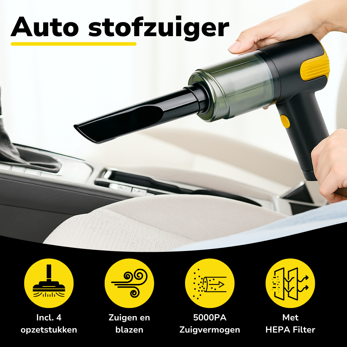 Dunlop Auto Stofzuiger Draadloos 12V - maximondo