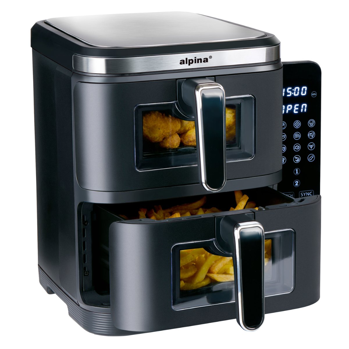 alpina Airfryer XXXL - Heteluchtfriteuse 11L - 8 Personen - maximondo