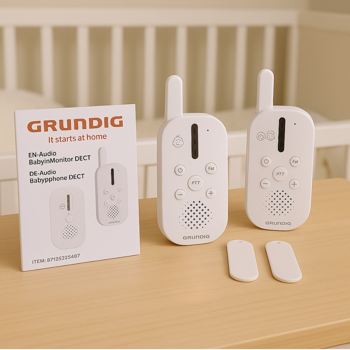 Grundig DECT Audio Babyfoon - Baby Monitor met 150M bereik - maximondo