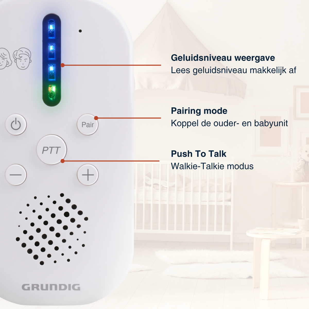 Grundig DECT Audio Babyfoon 2.4Ghz