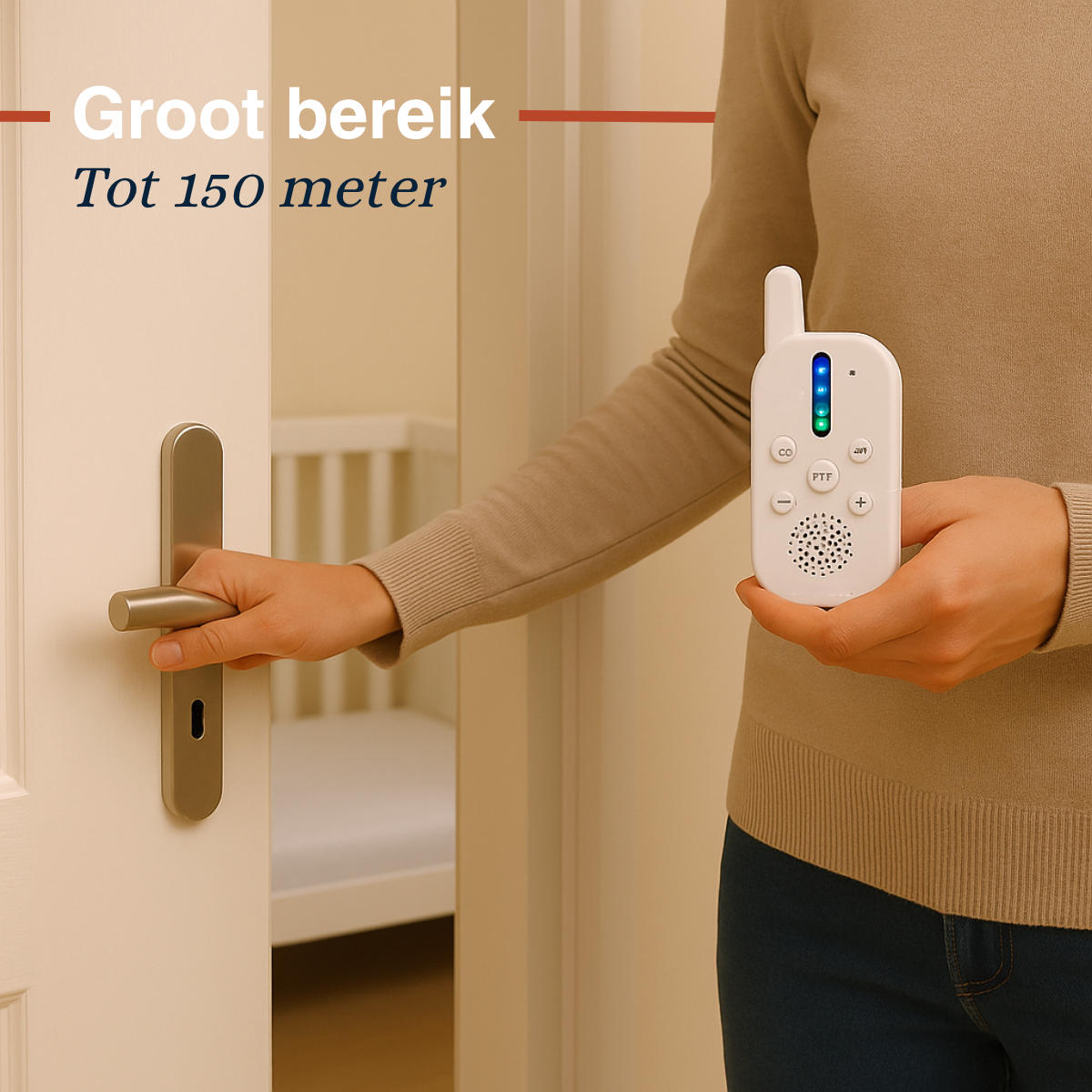Grundig DECT Audio Babyfoon - Baby Monitor met 150M bereik - maximondo