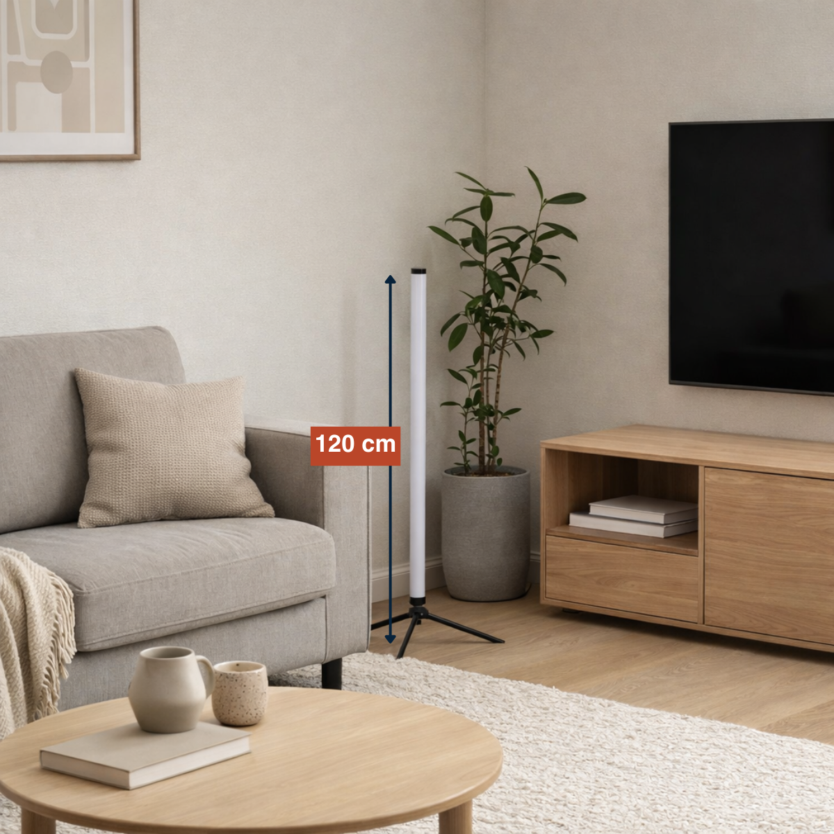 Grundig LED en RGB Vloerlamp 120cm - maximondo