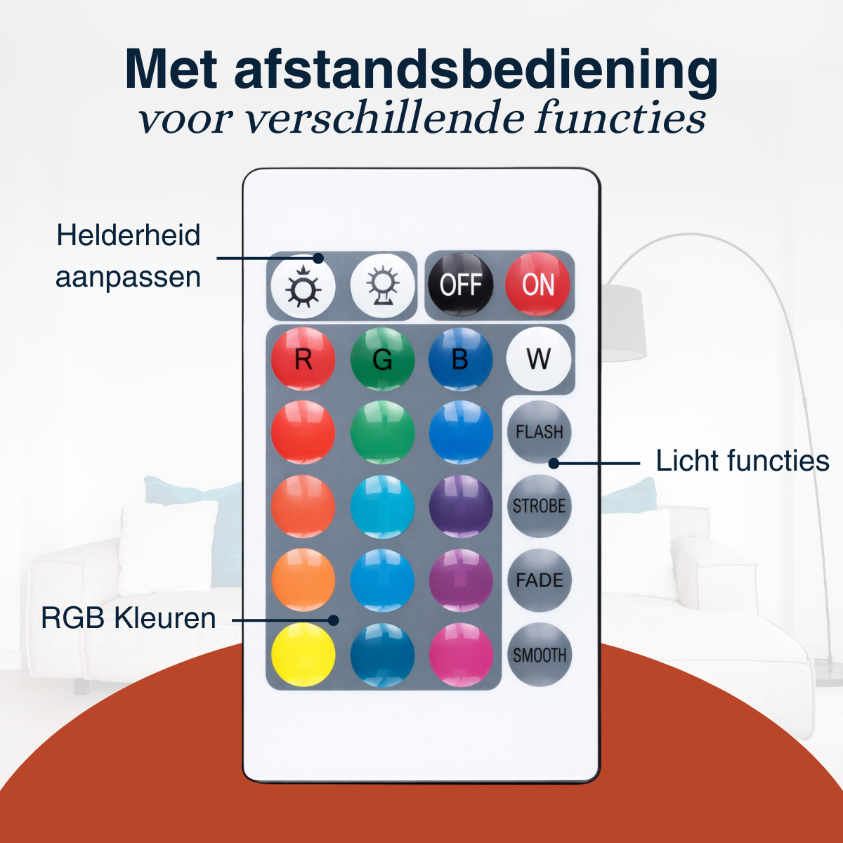 Grundig LED en RGB Vloerlamp 120cm - maximondo