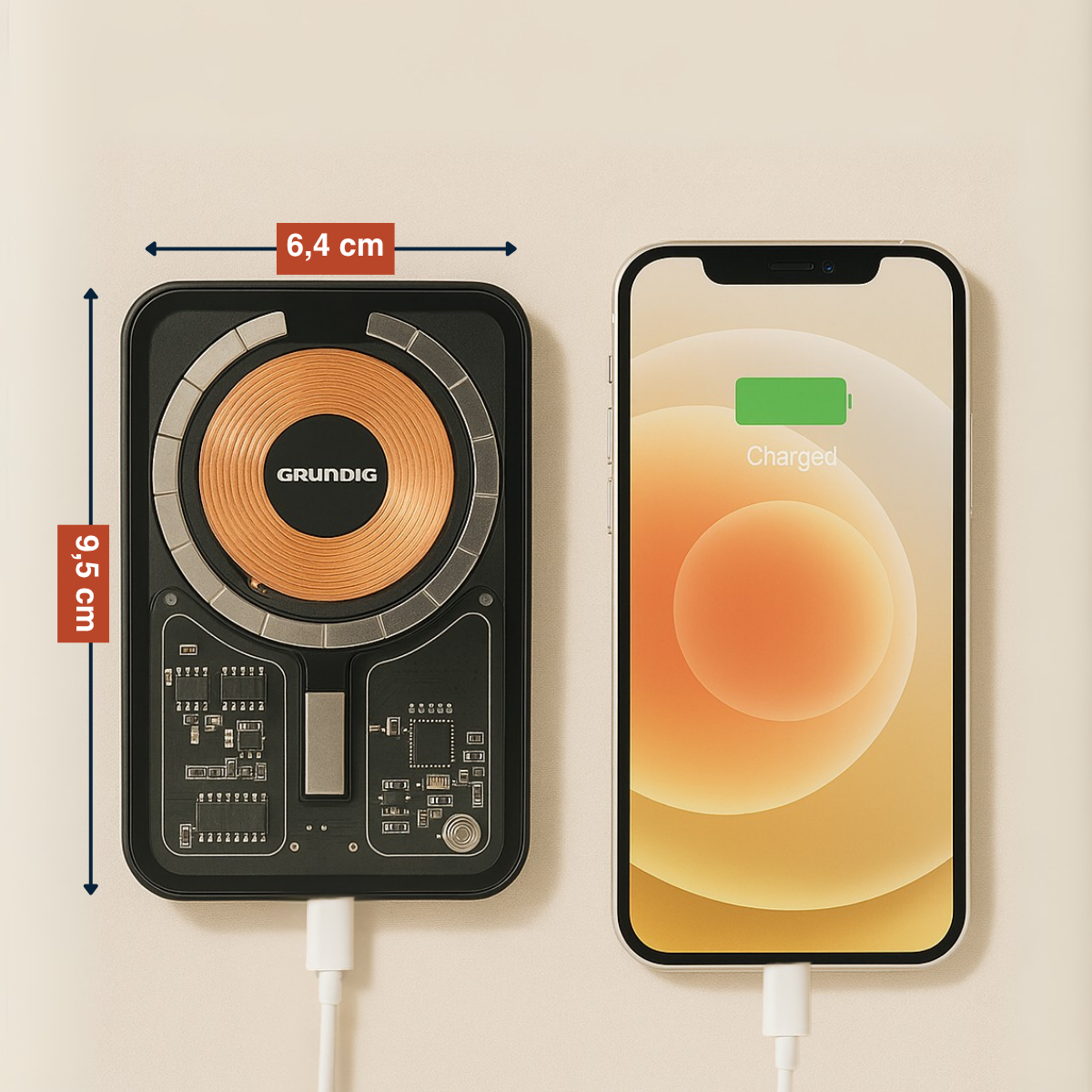 Grundig Draadloze Powerbank Transparent 5000mAh - maximondo