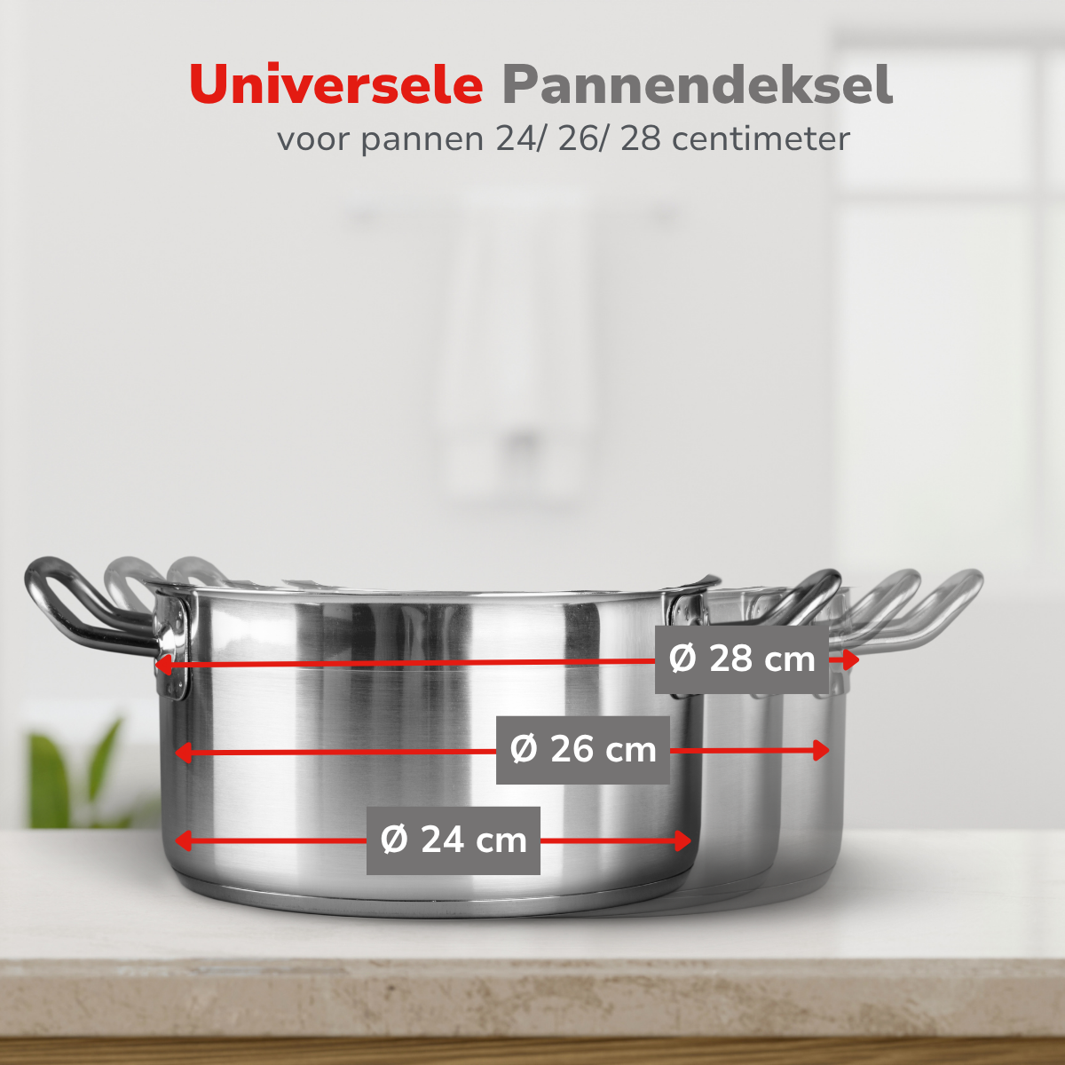 alpina Glazen Pannendeksel 24cm/26cm/28cm - maximondo