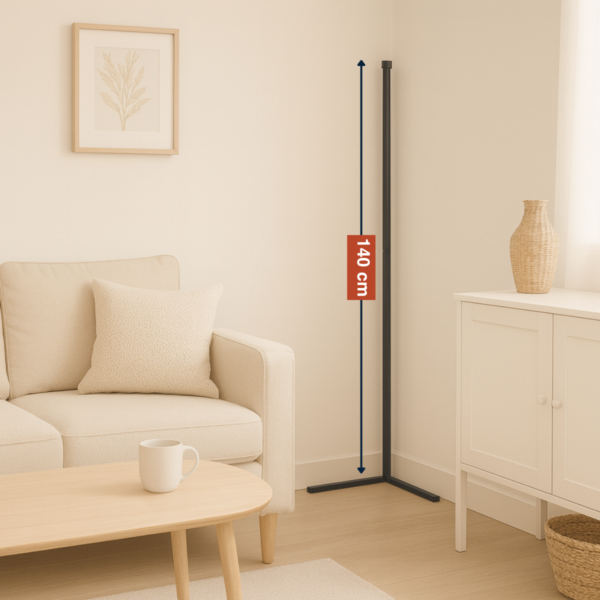 Grundig RGB LED Hoeklamp Staand met Muziek Sync, Dimbaar - maximondo