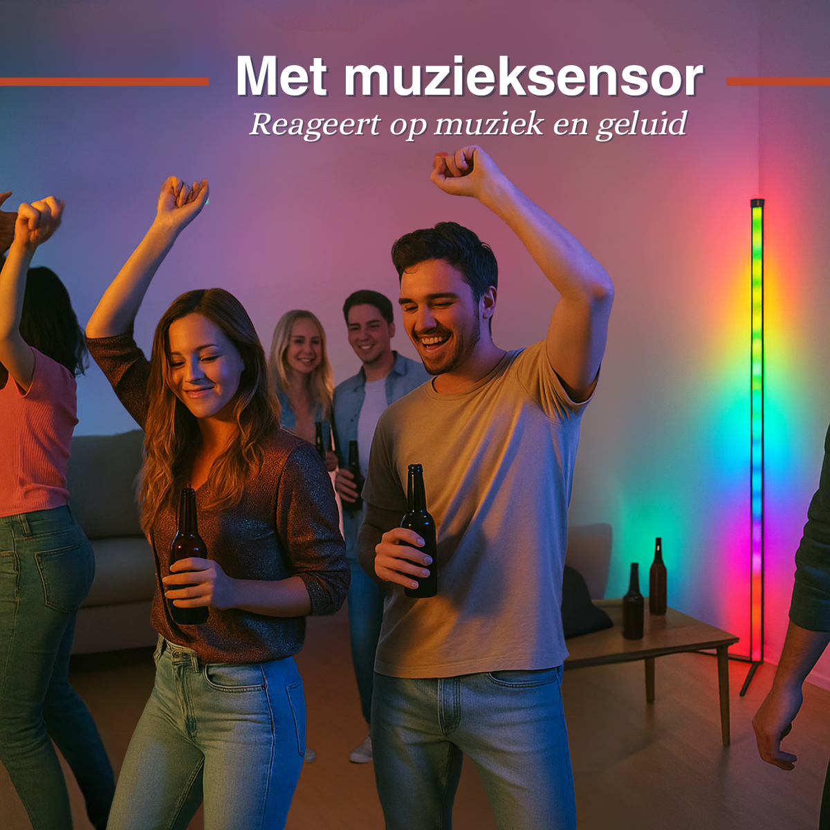 Grundig RGB LED Hoeklamp 140 cm - maximondo