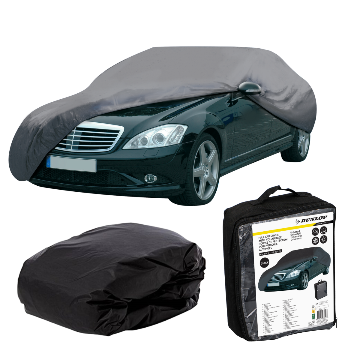 Dunlop Autohoezen XL Zwart - maximondo