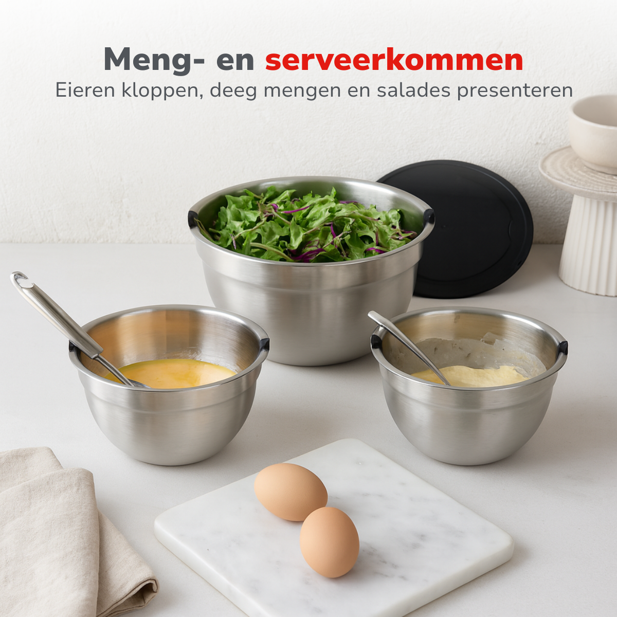 alpina RVS Kommen 3Delig - maximondo