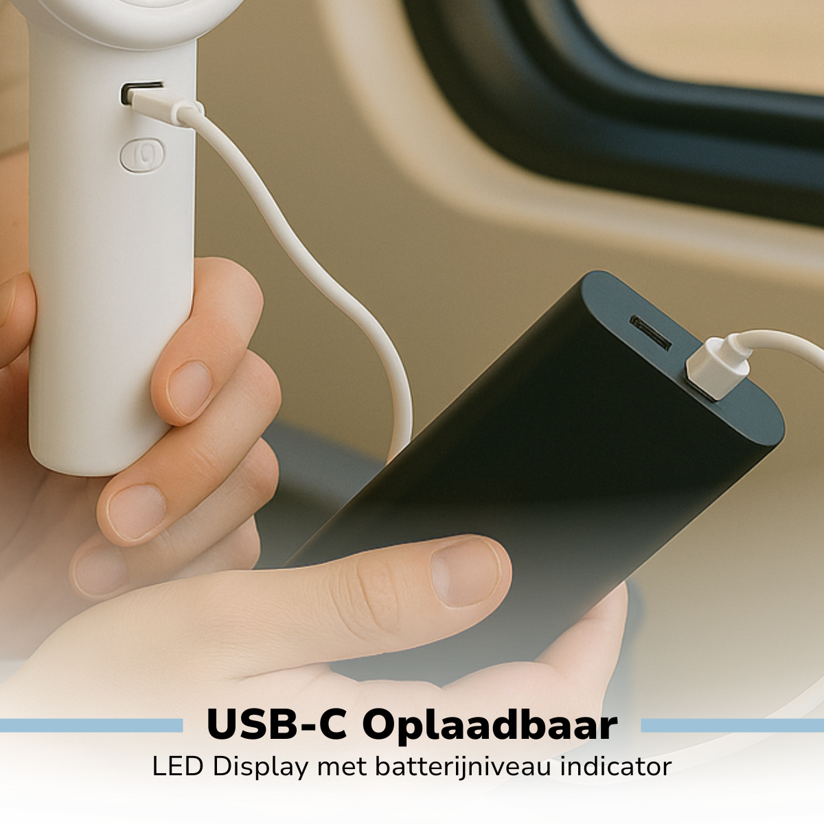 Lifetime Air Draadloze Ventilator - Bladloze USB Ventilator - maximondo