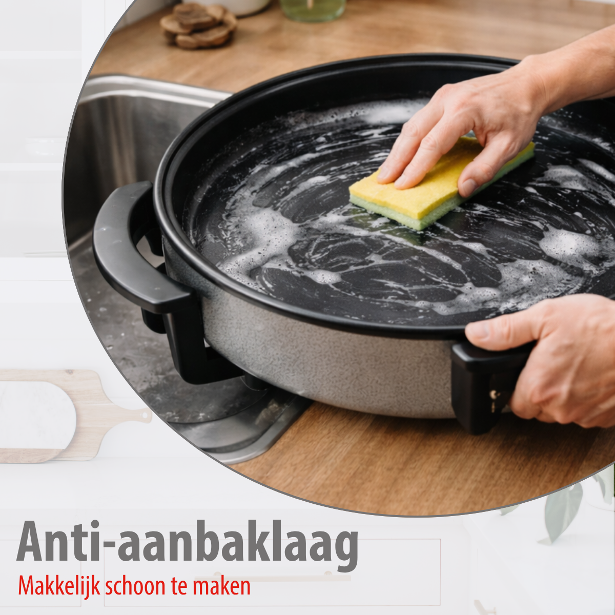 alpina Party Pan - Elektrische Hapjespan met Deksel - Ø40CM - maximondo