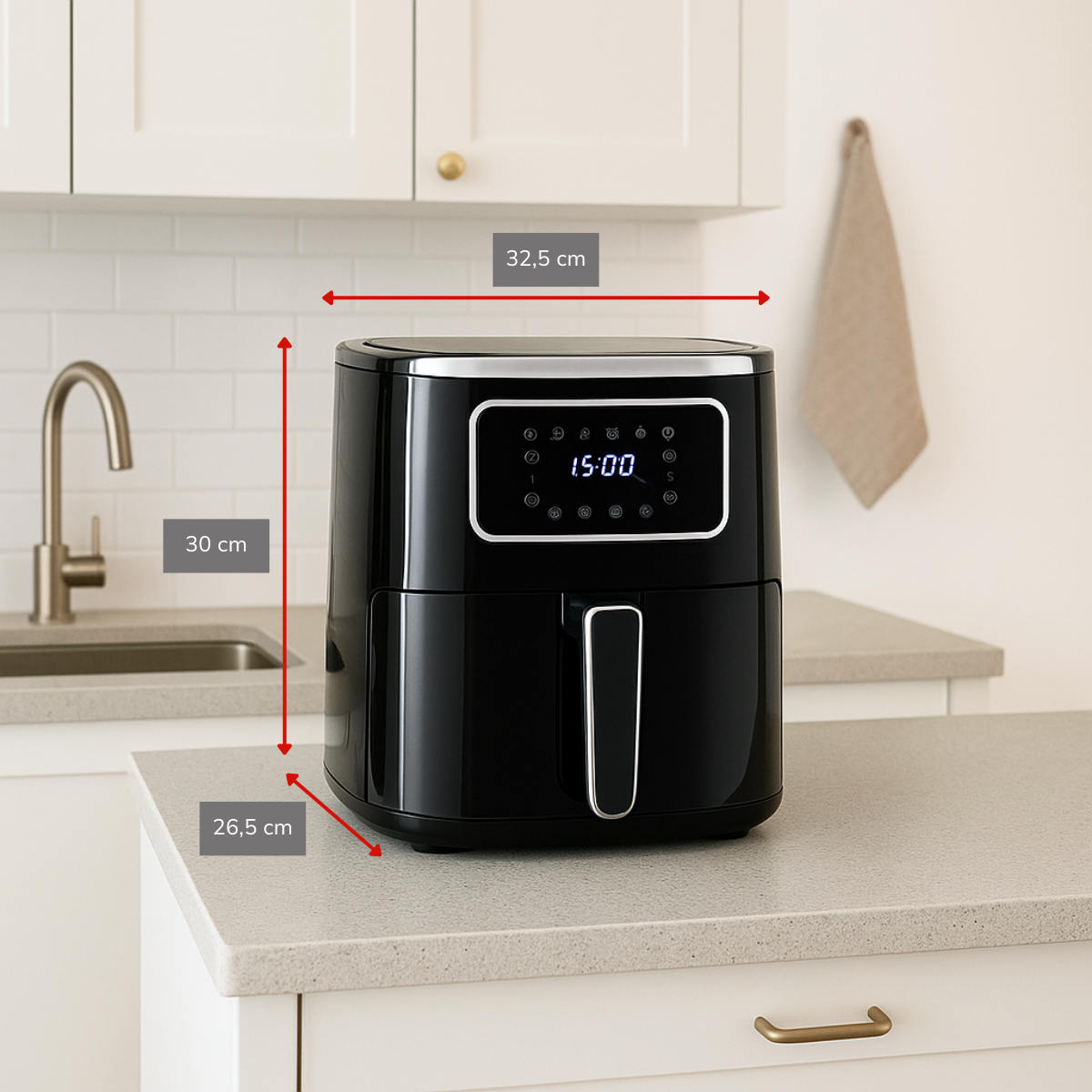 alpina Airfryer 4.5L - Heteluchtfriteuse voor 1-4 Personen - maximondo