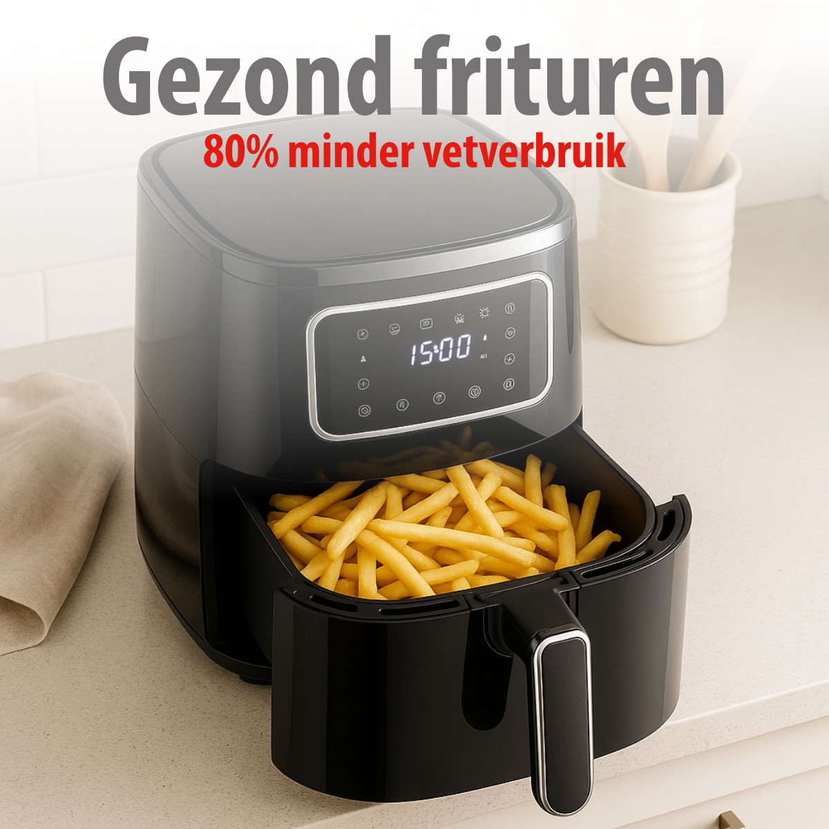 alpina Airfryer 4.5L - Heteluchtfriteuse voor 1-4 Personen - maximondo