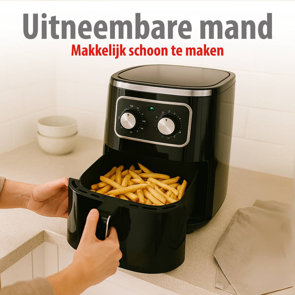 alpina Airfryer 4.5L - Heteluchtfriteuse voor 1-4 Personen - maximondo