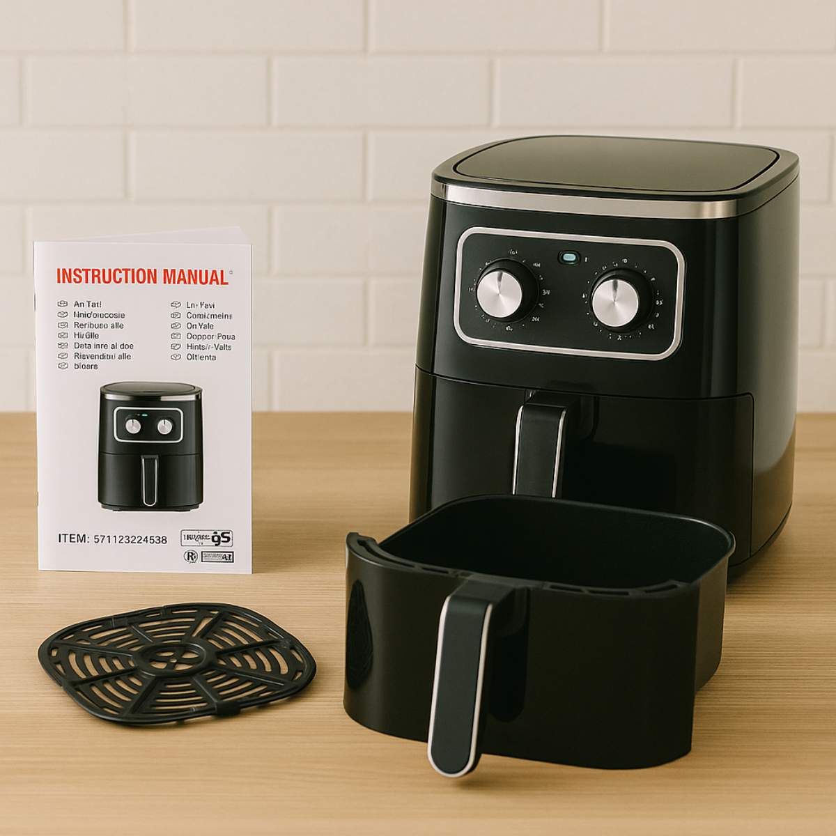 alpina Airfryer 4.5L - Heteluchtfriteuse voor 1-4 Personen - maximondo