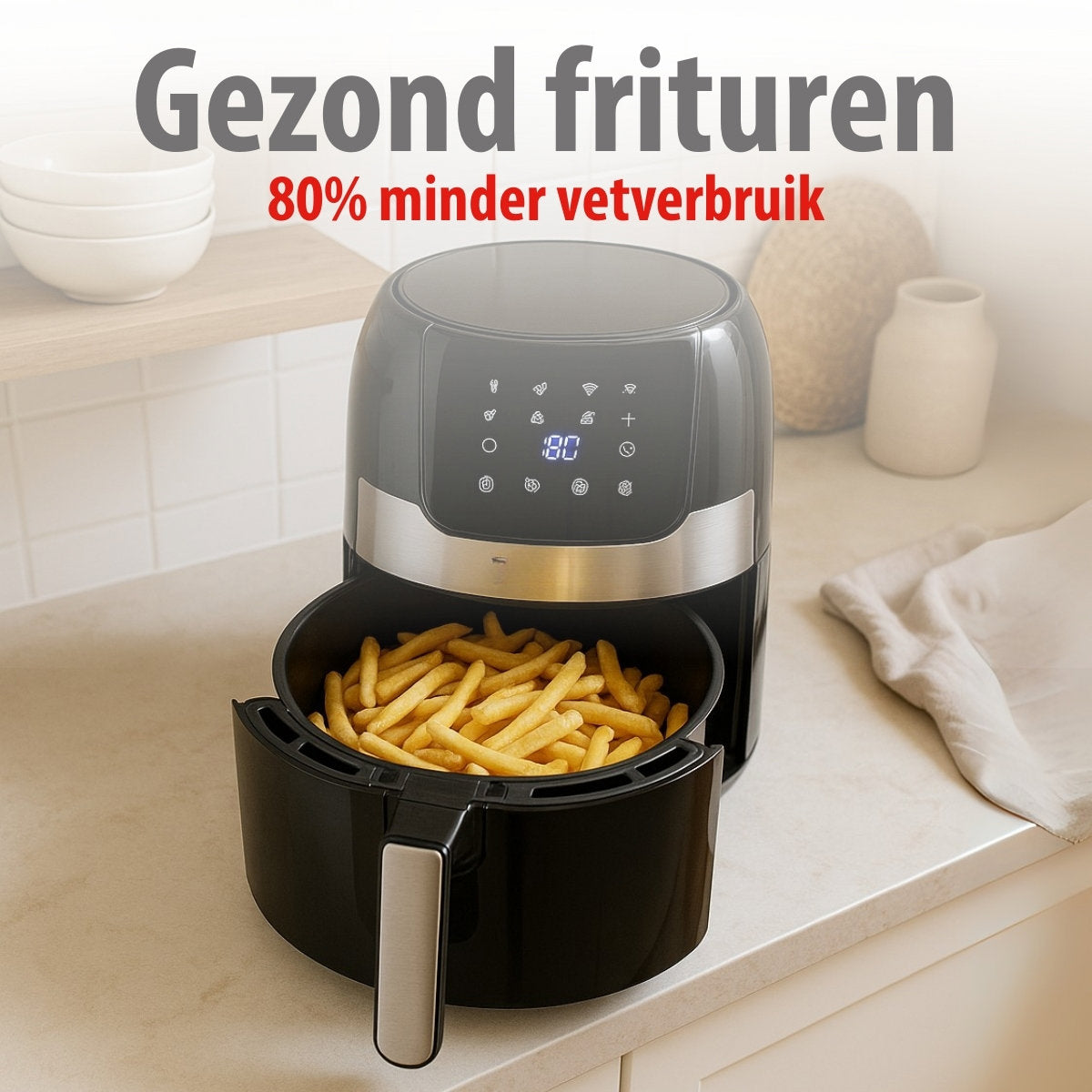 alpina Airfryer 3.5L - Heteluchtfriteuse voor 1-4 Personen - maximondo
