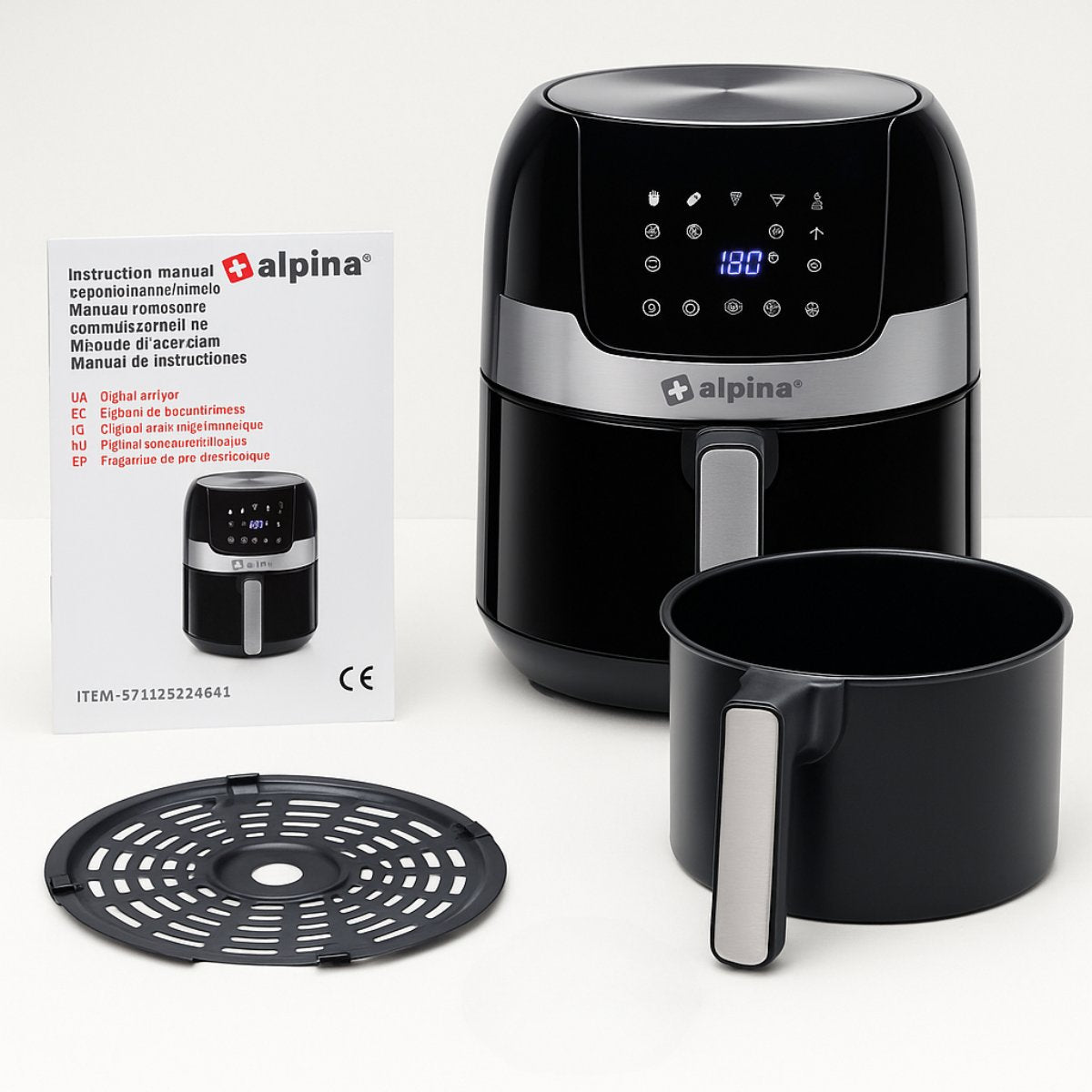 alpina Airfryer 3.5L - Heteluchtfriteuse voor 1-4 Personen - maximondo