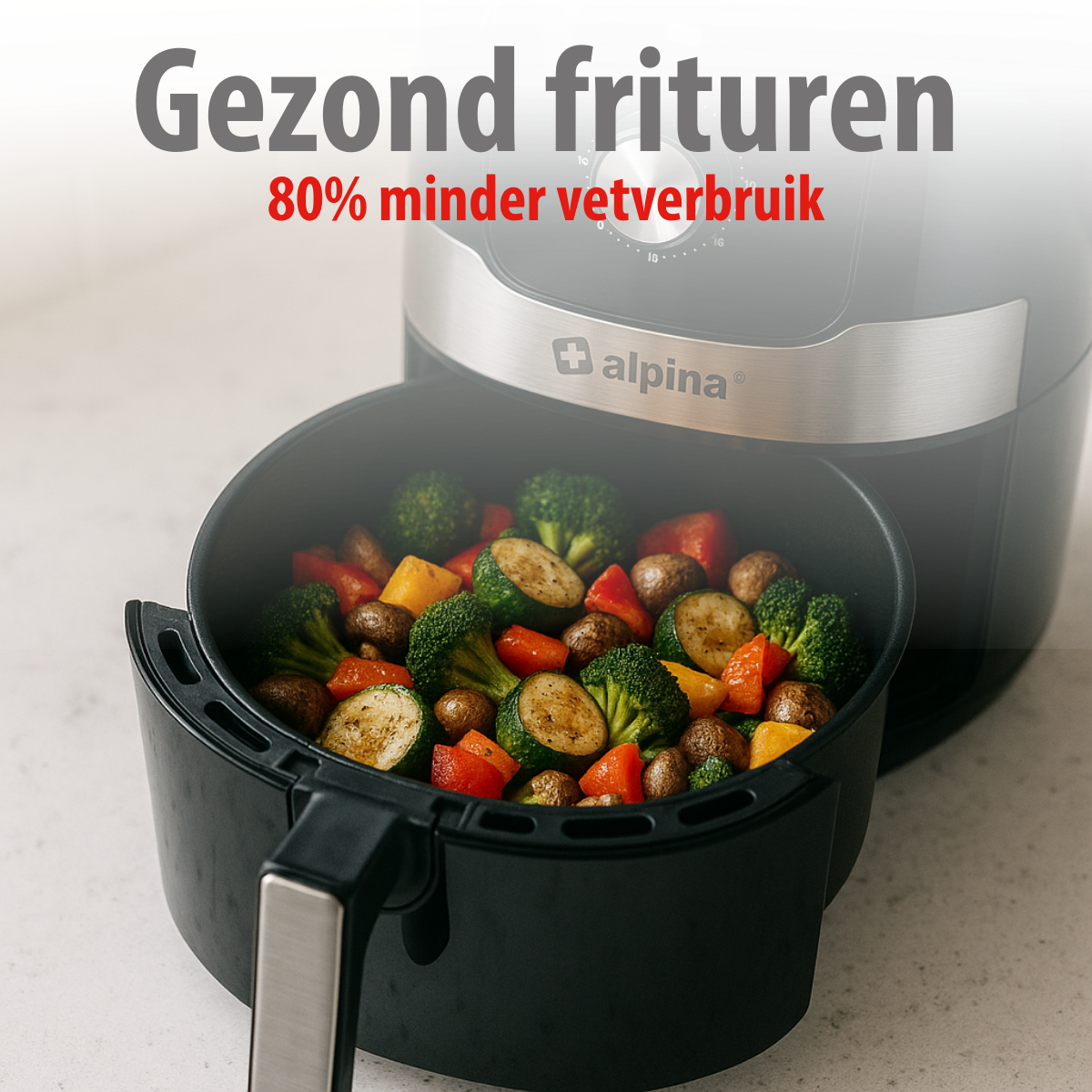 alpina Airfryer 3.5L - Heteluchtfriteuse voor 1-4 Personen - maximondo