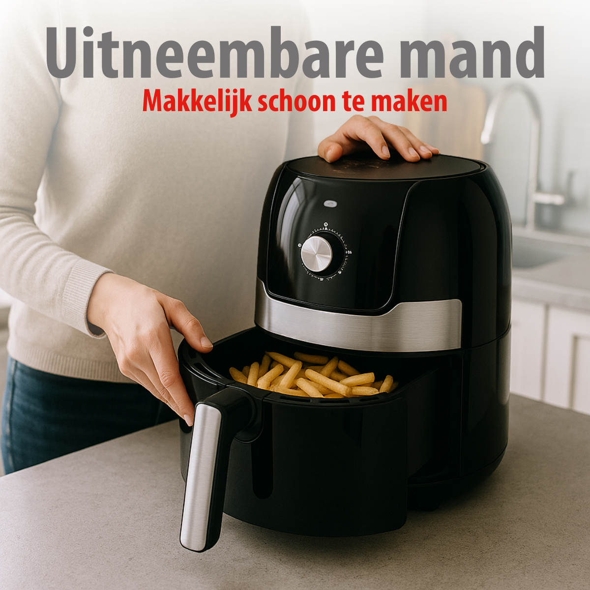 alpina Airfryer 3.5L - Heteluchtfriteuse voor 1-4 Personen - maximondo