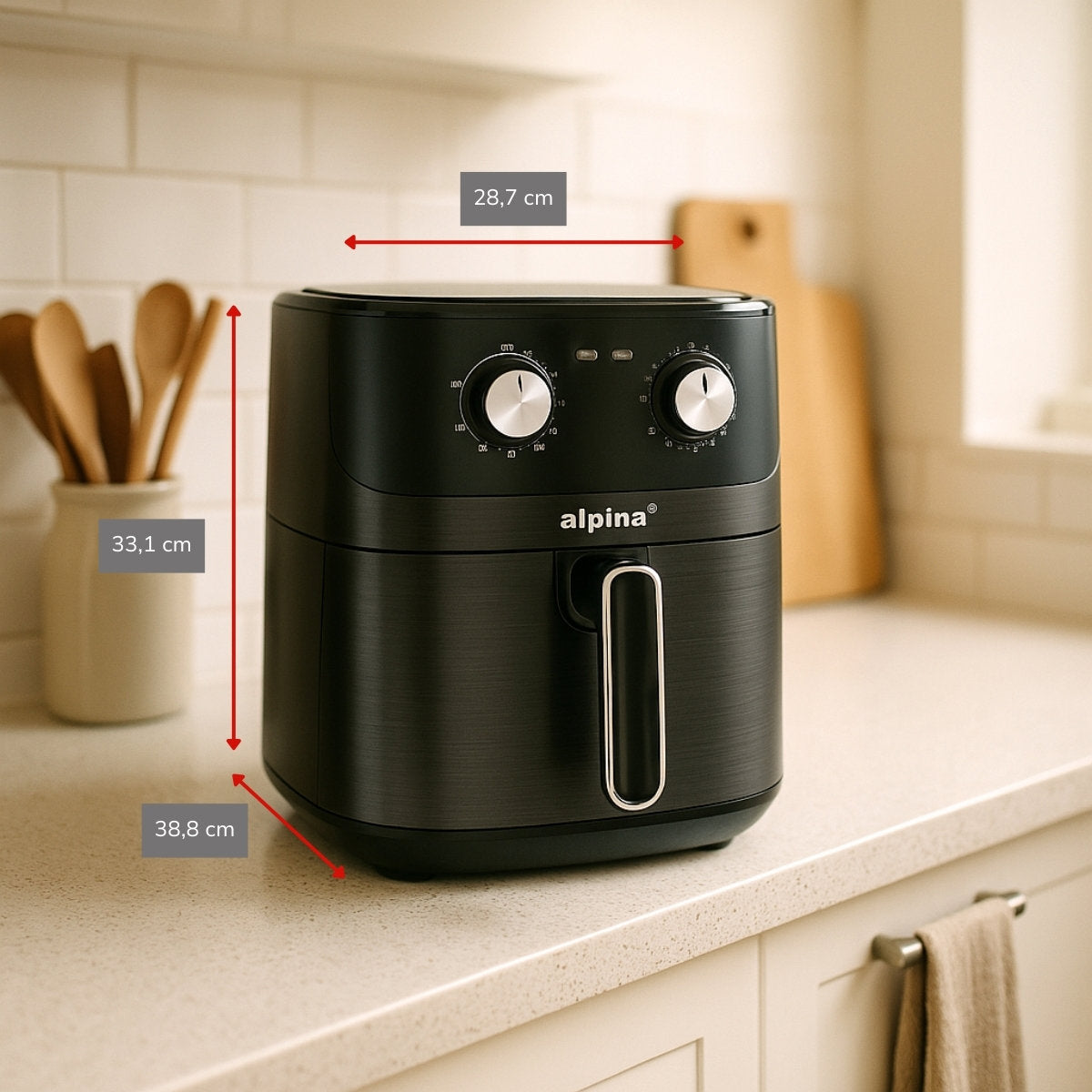 alpina Airfryer XL - Heteluchtfriteuse 6L - 2-5 Personen - maximondo